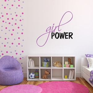 Girl Power Nursery Decal, Children, Wall Decal - Great For Home, Bedroom and Living Room Decor