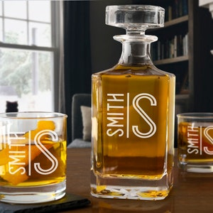 Whiskey Decanter Set With Glasses / Personalized Decanter / Whiskey ...