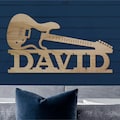 Guitar Name Sign, Nursery Decor, Personalized Wood Sign, Music Gift, Personalized Name Sign, Wooden Name Sign, Kids Name Sign, Music Decor