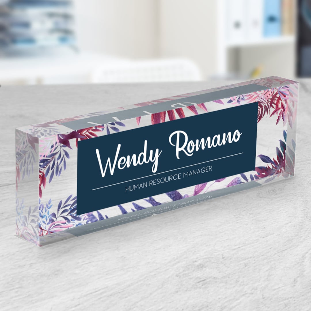 Personalized Name Plate for Desk, Custom Office Decor, Work Gift ...