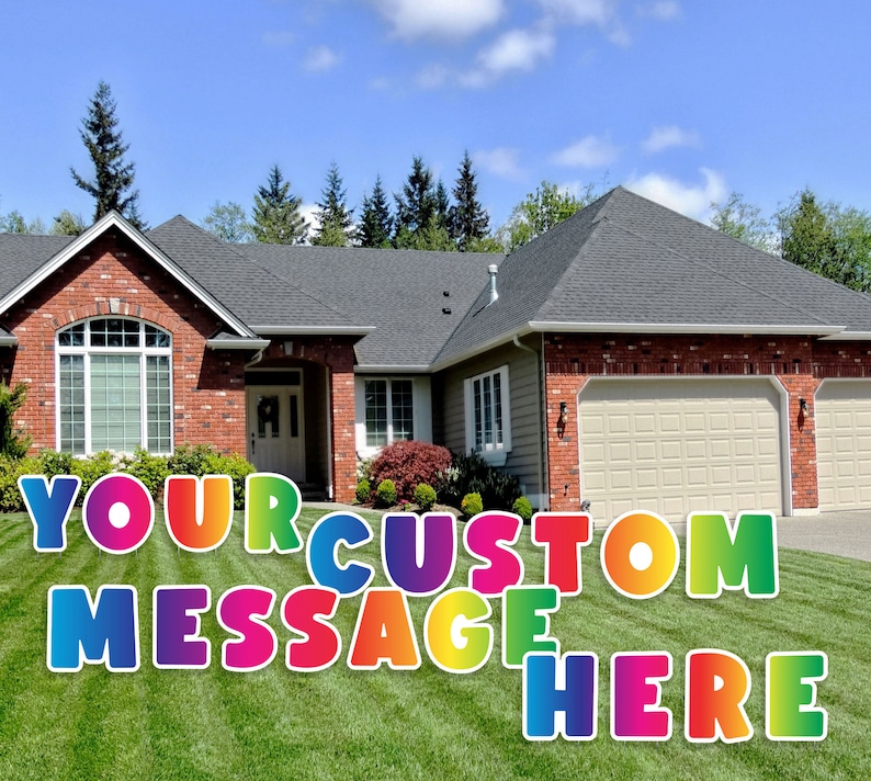 Custom Yard Signs Birthday Yard Signs Outdoor Lawn Etsy
