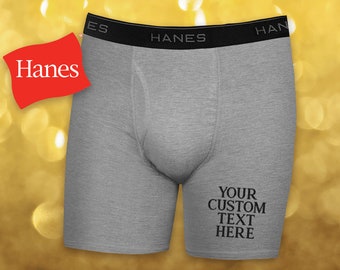 Personalized Boxers, Birthday Gift, Bachelor Party, Men's Underwear, Boxer Shorts, Funny Gift, Father's Day Gift, Husband Gift, Boyfriend