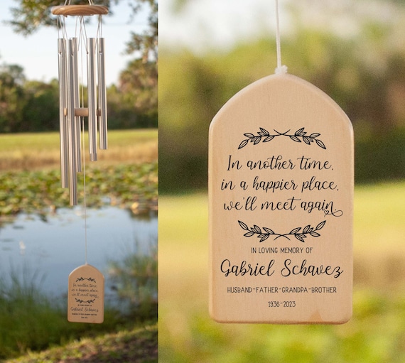 Personalized Wind Chimes in Memory Wind Chime Remembrance Wind