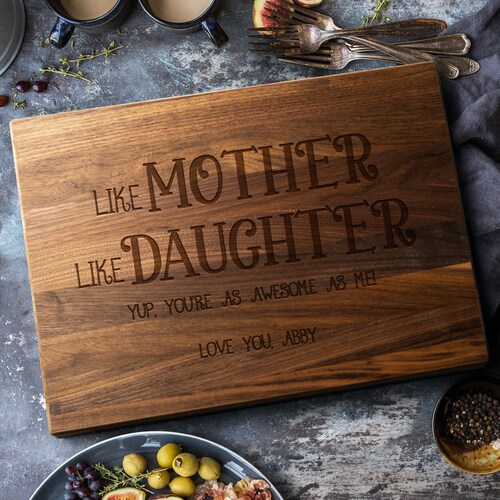 Mothers Day Cutting Board Gift for Mom Love You Mom Etsy