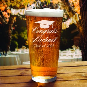 College Graduation Gift, Graduation Beer Glass, Pint Glass, Graduation Gift, College, Grad Gift, Graduation Gift, Reunion, Class Of 2025