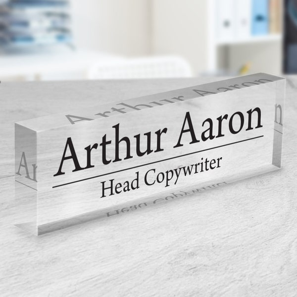 Personalized Name Plate for Desk, Custom Office Decor, Work Gift, Coworker Gift, Desk Nameplate, Desk Sign, Office Gift, Promotion Gift