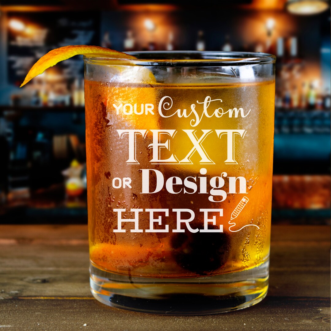 Personalized Whiskey Glasses - A Custom-crafted, Engraved Luxury Gift for Him, White Elephant ...