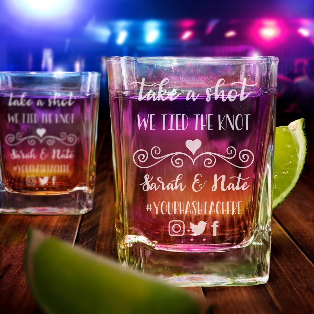 Wedding Shot Glasses Personalized Shot Glasses Anniversary Etsy