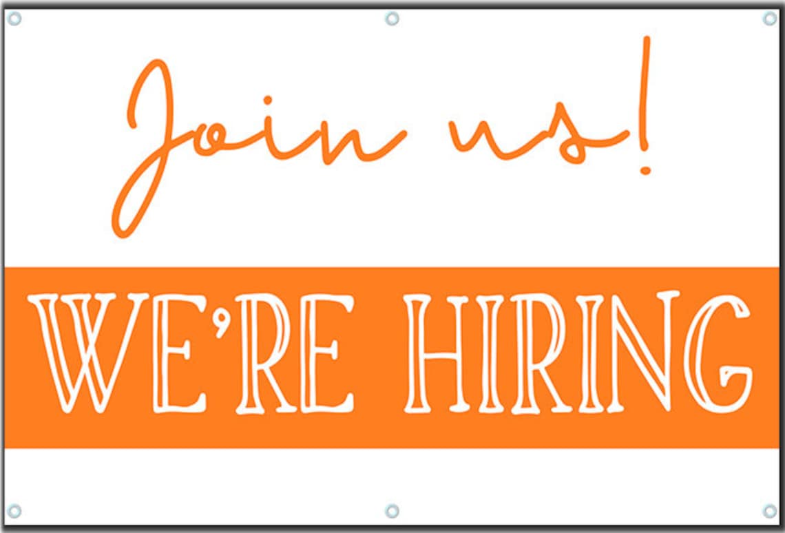 Join us We're Hiring Banner Vinyl Etsy