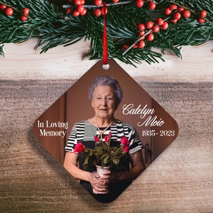 In Loving Memory Christmas Ornament, Custom Ornament, Photo Christmas Ornament, In Loving Memory, Bereavement Gift, Remembrance, Memorial image 1