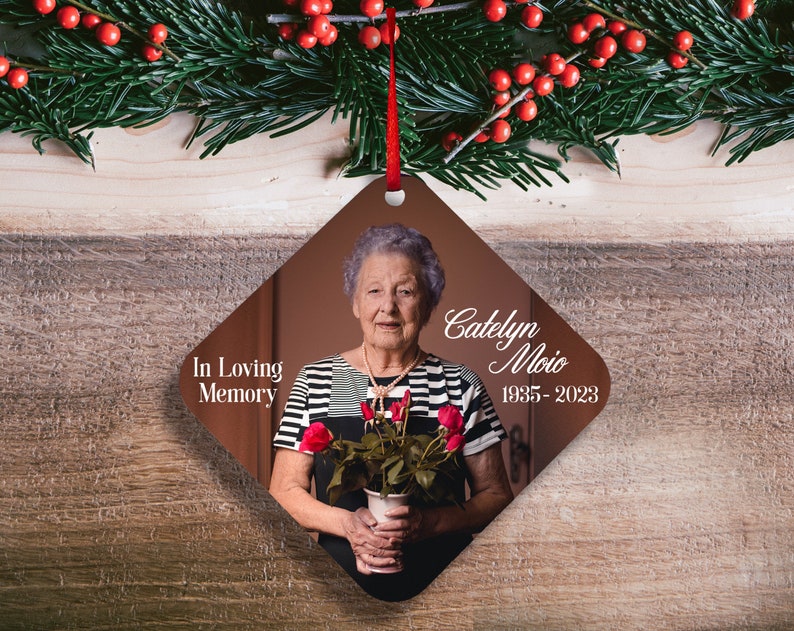 In Loving Memory Christmas Ornament, Custom Ornament, Photo Christmas Ornament, In Loving Memory, Bereavement Gift, Remembrance, Memorial image 1