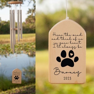 Pet Memorial Wind Chimes, Personalized Wind Chimes, Dog Memorial Gift, Pet Memorial Wind Chime, Bereavement Gift, Dog Memorial, Dog Pet Loss