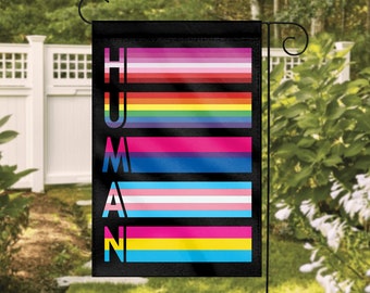 Human Pride Rainbow Flag, Equality Pride Garden Flag, Rainbow Outdoor Garden Flags, Rainbow Pride Flag, Garden Flag, LGBTQ+