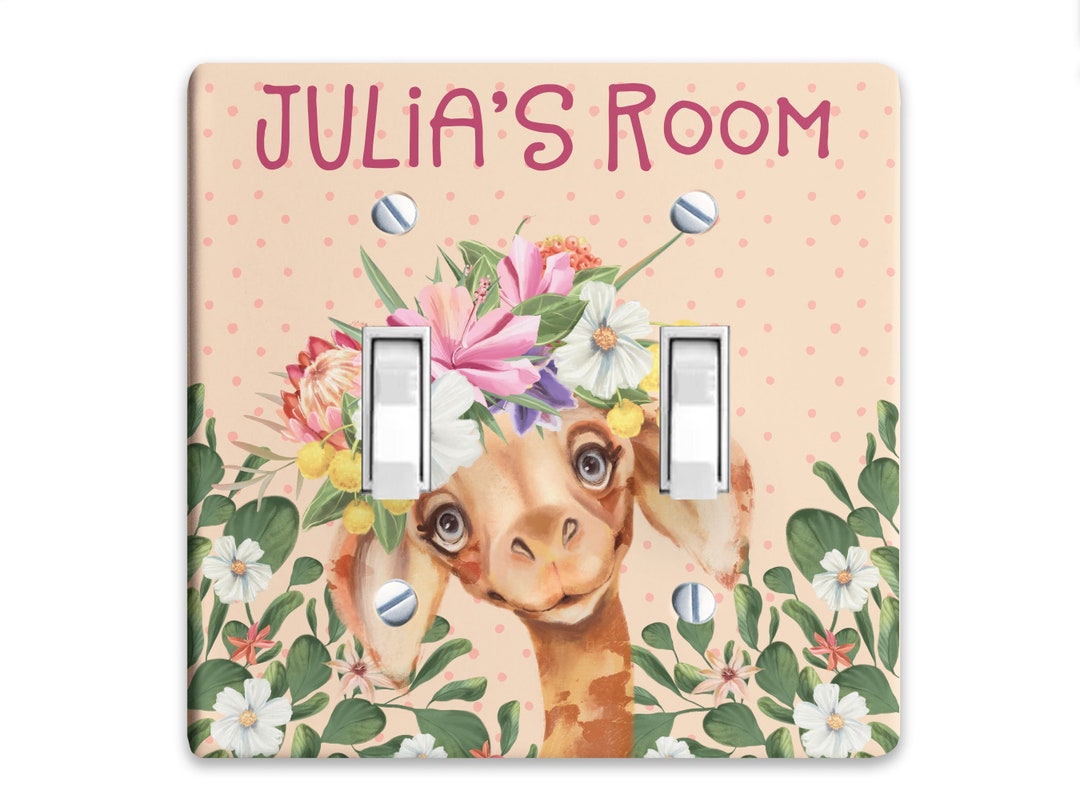 Giraffe Light Switch Cover, Giraffe Switch Plate Cover, Giraffe Outlet Cover, Kids Room Decor