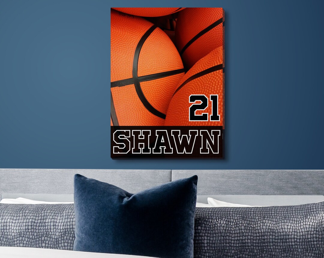 Basketball Canvas Wall Art Kids Room Decor Nursery Decor Etsy