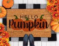 Hello Pumpkin Door Mat, Fall Door Mat, Fall Decor Ideas, Halloween Welcome Mat, Happy Halloween, Fall Decor, Fall Welcome Mat, Autumn Decor