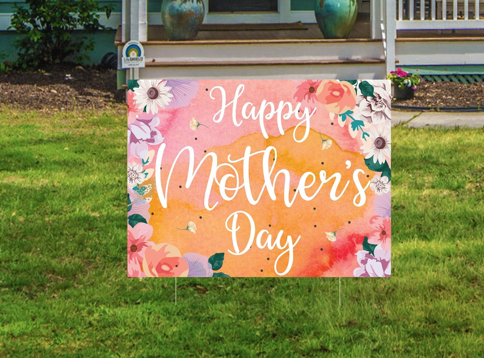 Happy Mothers Day Yard Signs Mothers Day Lawn Signs Mothers Etsy