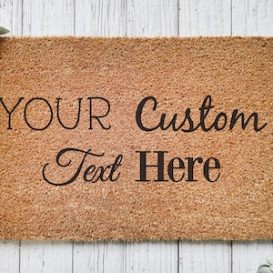 Welcome Mat, Personalized Doormat, Housewarming Gift, Wedding Gift, Welcome Doormat, Closing Gift, Monogram Doormat, Front Door Mat Coir Mat image 3