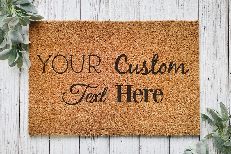 Welcome Mat, Personalized Doormat, Housewarming Gift, Wedding Gift, Welcome Doormat, Closing Gift, Monogram Doormat, Front Door Mat Coir Mat image 3