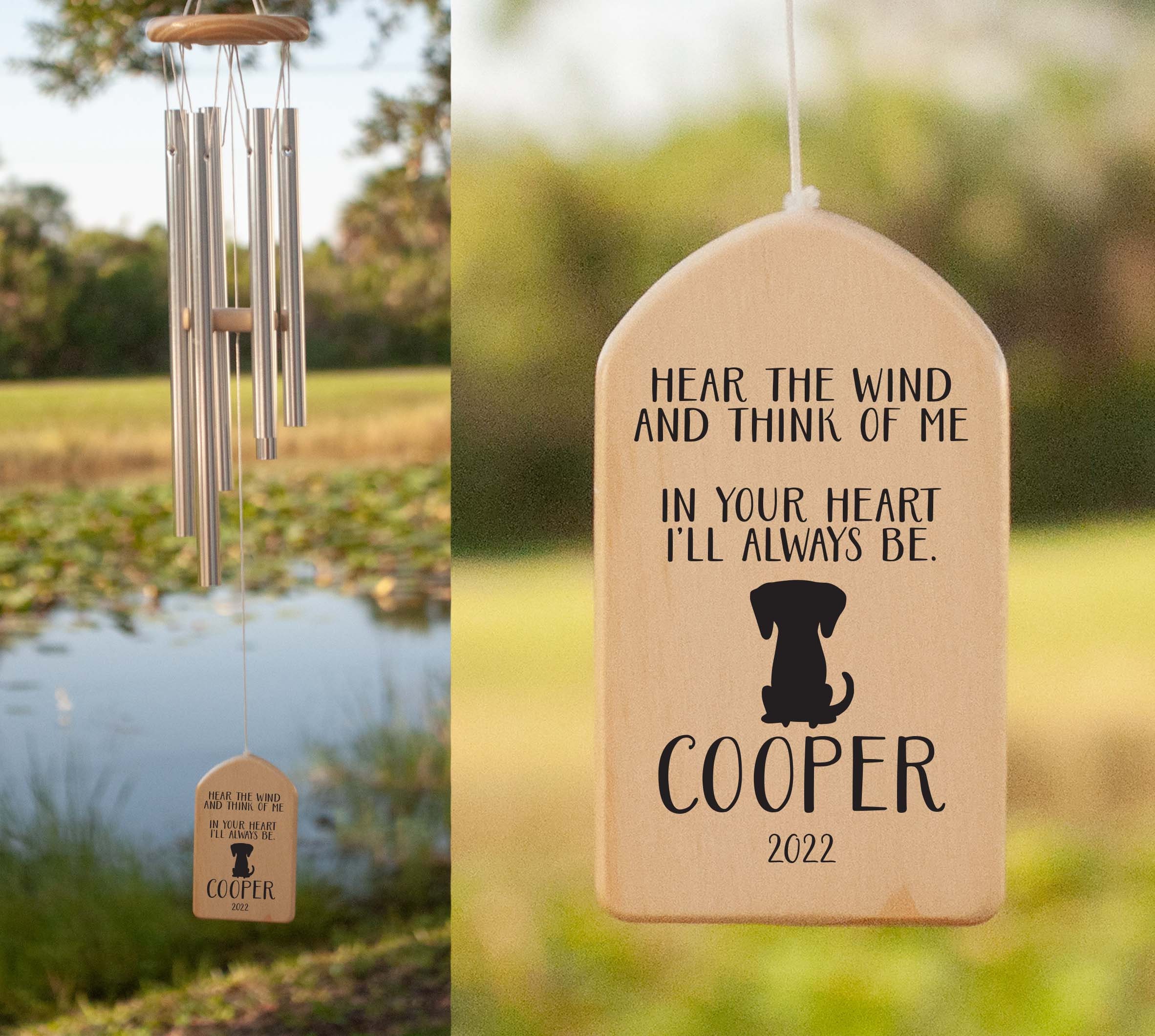 Dog Memorial Wind Chime Personalized Wind Chime Remembrance Etsy