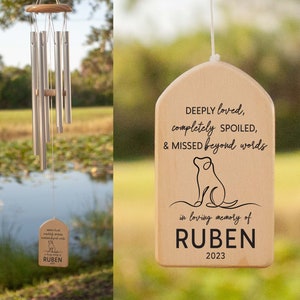 Pet Memorial Wind Chimes, Personalized Wind Chimes, Dog Memorial Gift, Pet Memorial Wind Chime, Bereavement Gift, Dog Memorial, Dog Pet Loss