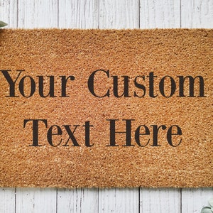 Welcome Mat, Personalized Doormat, Housewarming Gift, Wedding Gift, Welcome Doormat, Closing Gift, Monogram Doormat, Front Door Mat Coir Mat image 4