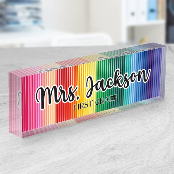 Personalized Name Plate for Desk, Custom Office Decor, Work Gift, Coworker Gift, Desk Nameplate, Back To School Teacher, Teacher Gift