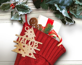 Stocking Tags, Wooden Name For Stocking, Christmas Stocking Name, Stocking Decor