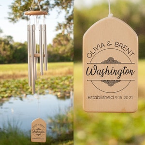 Deluxe Housewarming Wind Chime, Personalized Wind Chime, House Warming Wind Chime, New Home Wind Chime, House Warming Gift, New Home Gift