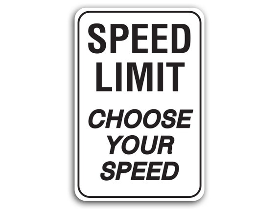 Speed Limit Sign Custom Speed Limit Sign Custom Signs 55 - Etsy