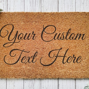 Welcome Mat, Personalized Doormat, Housewarming Gift, Wedding Gift, Welcome Doormat, Closing Gift, Monogram Doormat, Front Door Mat Coir Mat image 6