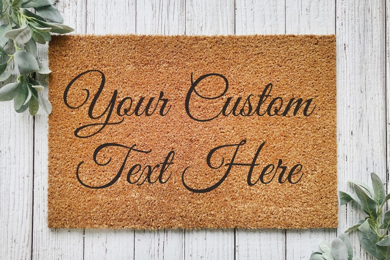 Welcome Mat, Personalized Doormat, Housewarming Gift, Wedding Gift, Welcome Doormat, Closing Gift, Monogram Doormat, Front Door Mat Coir Mat image 6