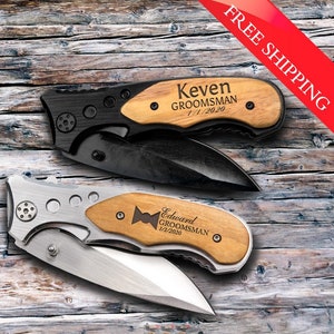 Personalized Pocket Knife for Groomsmen, Groomsmen Knives, Engraved Groomsman Knife, Groomsmen gifts, Groomsmen Proposal, Personalized Knife