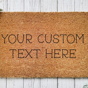 Welcome Mat, Personalized Doormat, Housewarming Gift, Wedding Gift, Welcome Doormat, Closing Gift, Monogram Doormat, Front Door Mat Coir Mat image 5