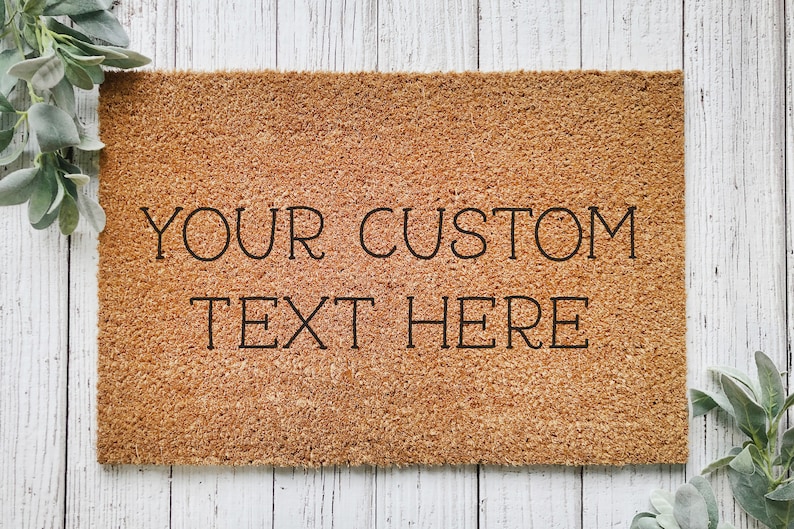 Welcome Mat, Personalized Doormat, Housewarming Gift, Wedding Gift, Welcome Doormat, Closing Gift, Monogram Doormat, Front Door Mat Coir Mat image 5