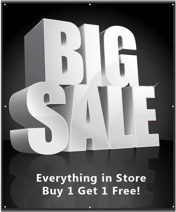 Big Sale Banner With Grommets Etsy