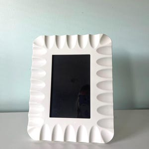 Ikea Karsholm White Plastic Picture Frame with Fluted Edges