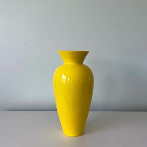 Vintage Yellow Glass Vase