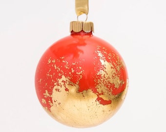 LARGE Globe Inspired Ornament — Poppy Red