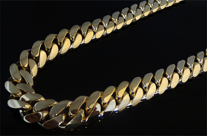 10K Yellow Gold 11mm 20 Solid Miami 