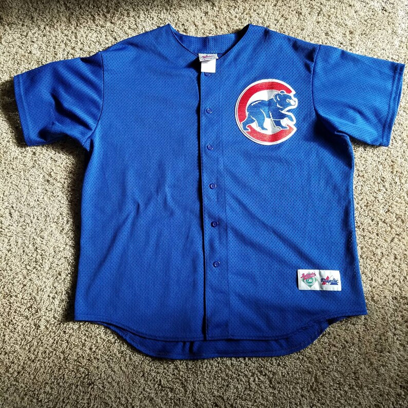 chicago cubs button up jersey