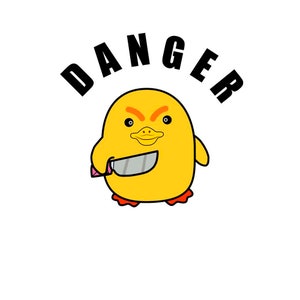 Danger duck with knife Instant Download,  PNG, digital download