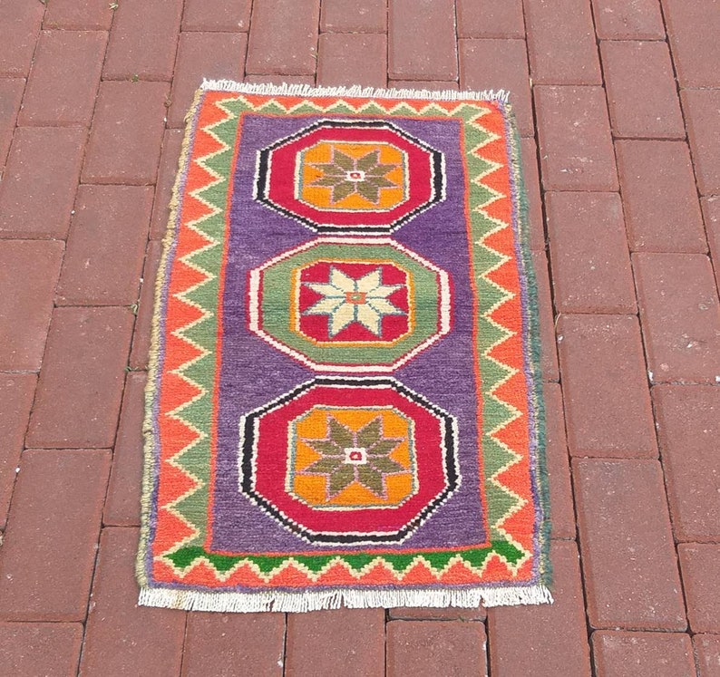1 5 U00d72 4 Turkish Rug Oushak Rug Vintage Rug Mat Rug Doormat