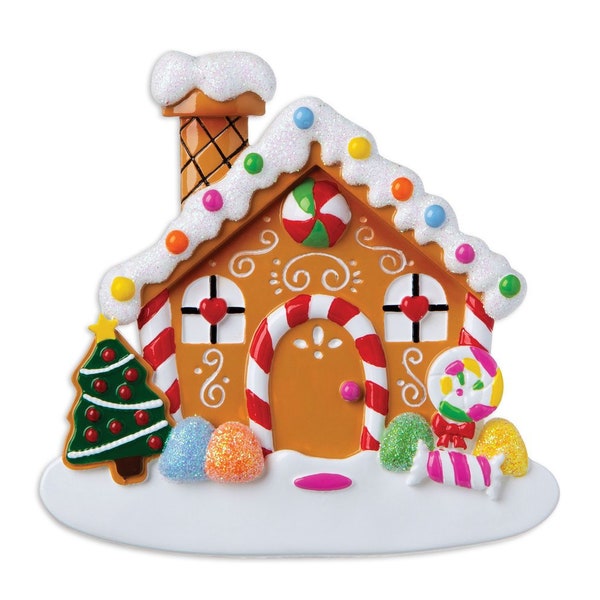 New Gingerbread House Personalized Christmas Ornament