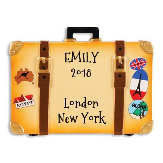 World Traveler London Suitcase Christmas Ornament