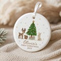 baby's first christmas ornament 2025 personalized, babies 1st year gift, Comes with Giftbox