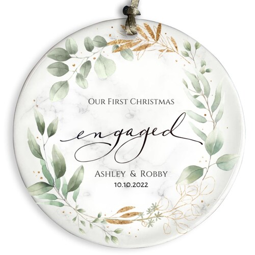 Personalized First Christmas Engaged Christmas Engagement - Etsy