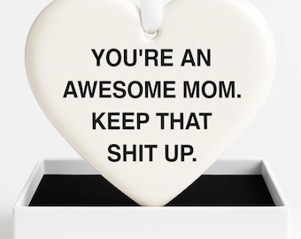 Dear Mom Mothers Day Gift, Keepsake Ornament for Mum, Gift for Grandma, Present for Mom, Gift from Son Gift from Daughter