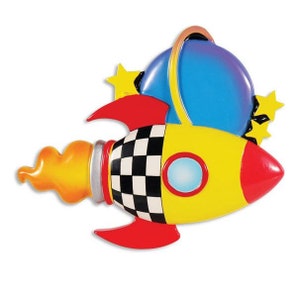 Rocket Personalized Christmas Ornament, Gift  for kids