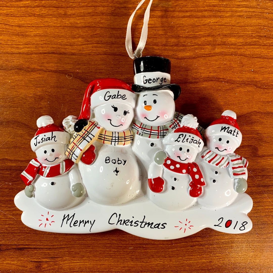 Expecting Family Personalized Christmas Ornament, New Baby